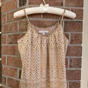 ✨Sold Banana Republic Heritage collection cami top in a brown and yellow/gold